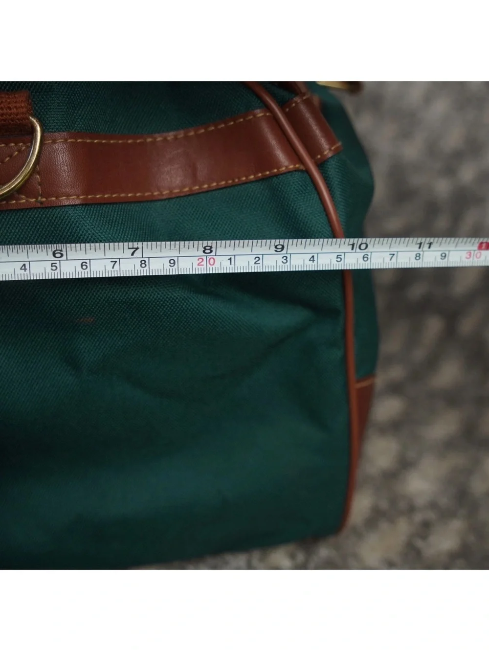 Vintage Polo Ralph Lauren Green Canvas Duffle Bag Top Flap W Buckle Closures EUC